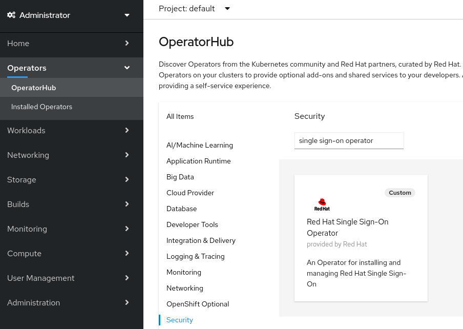 operator openshift operatorhub
