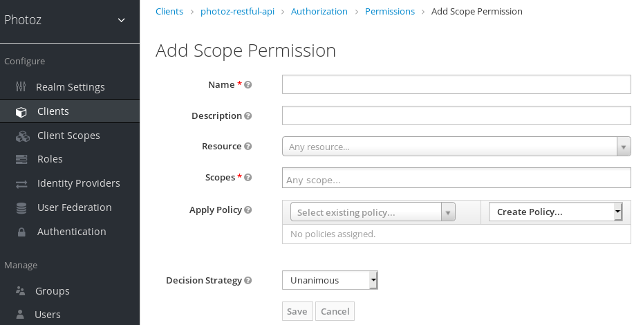 Add Scope Permission