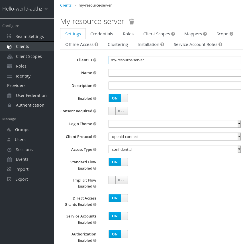 Enabling authorization services