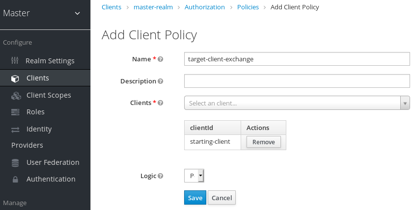 exchange target client policy