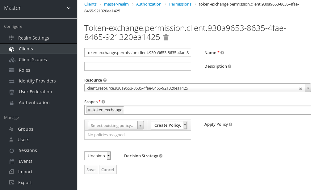 exchange target client exchange apply policy