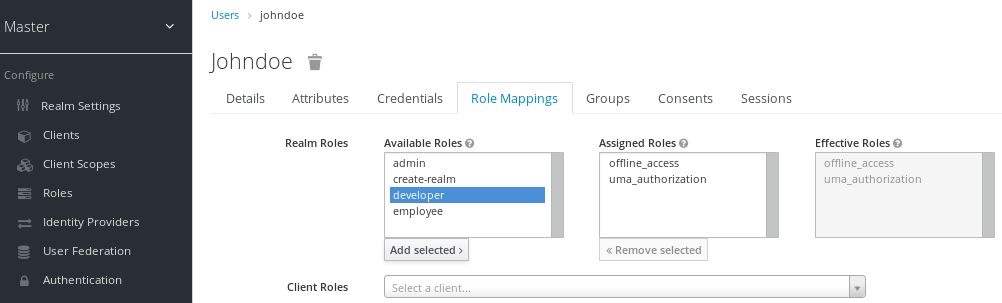 Role mappings