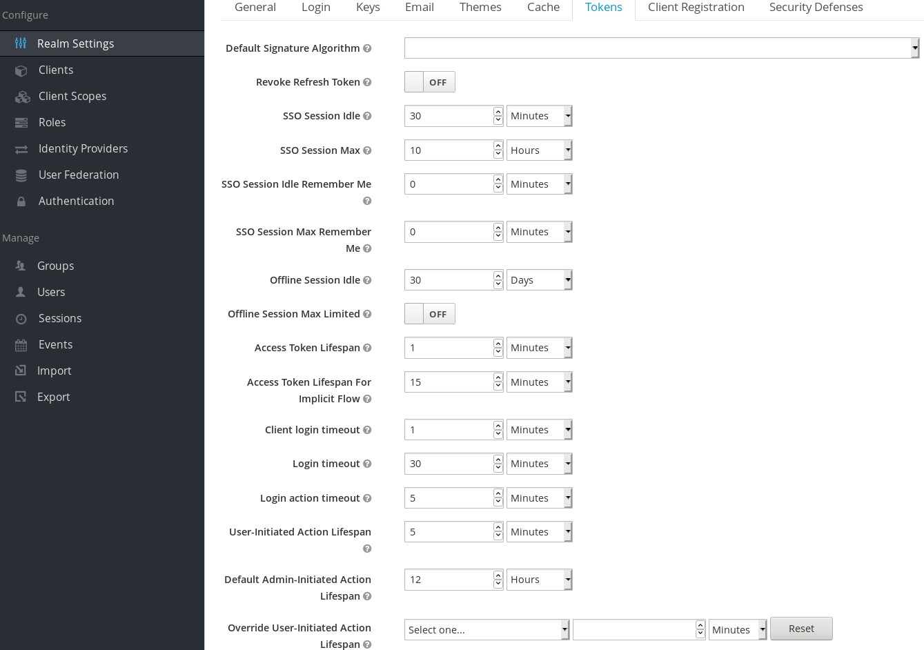 tokens tab