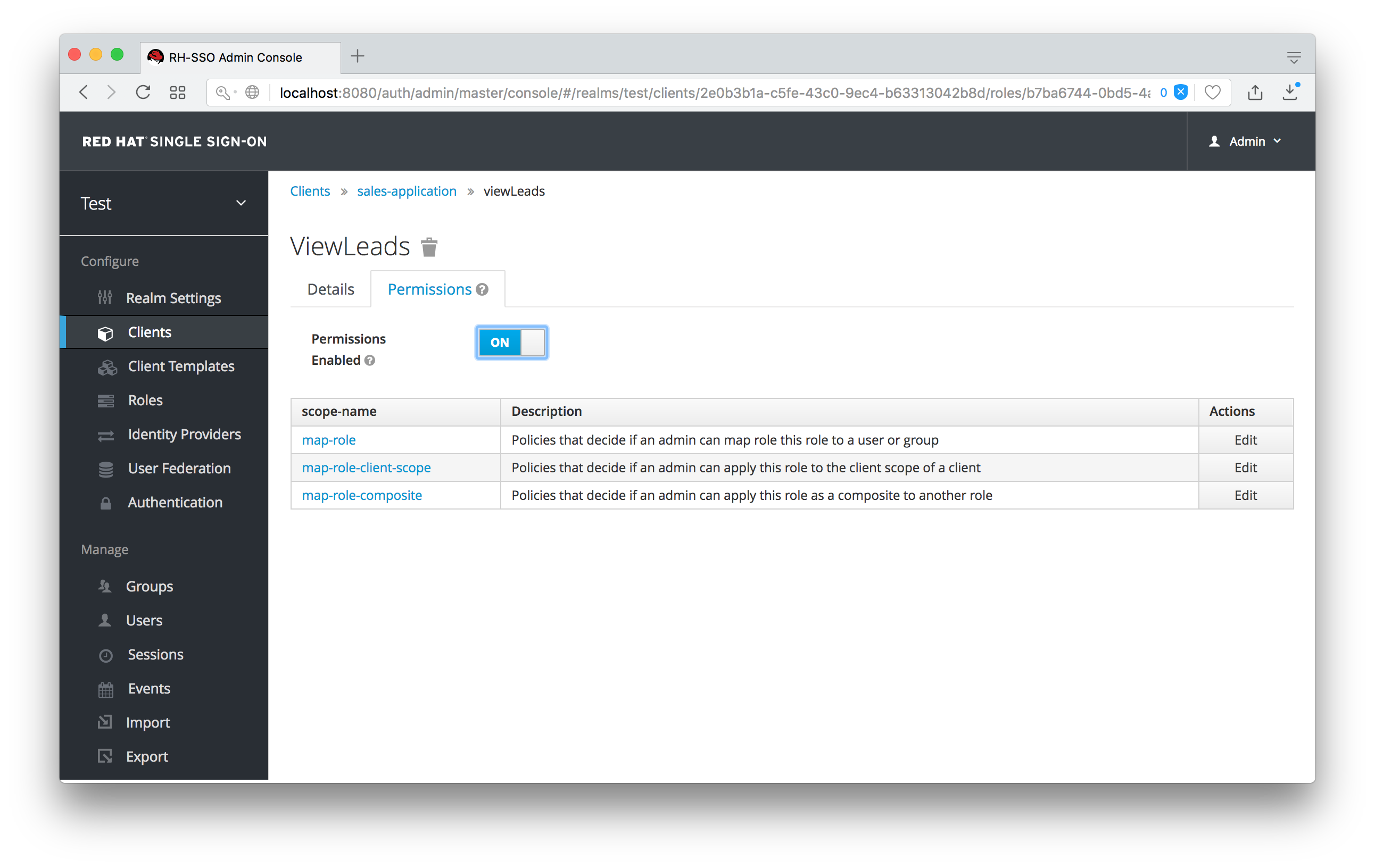 fine grain view leads permissions