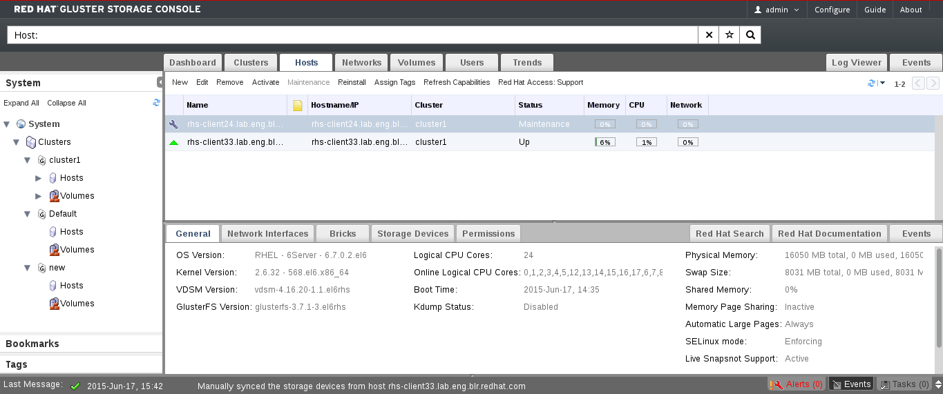 Chapter 6. Managing Red Hat Gluster Storage Hosts Red Hat Gluster ...