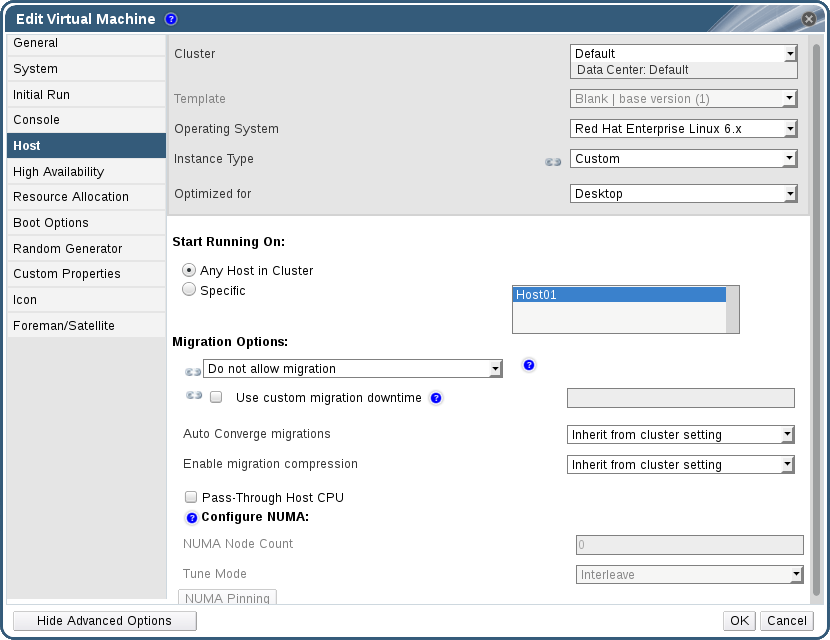 The Edit Virtual Machine Window