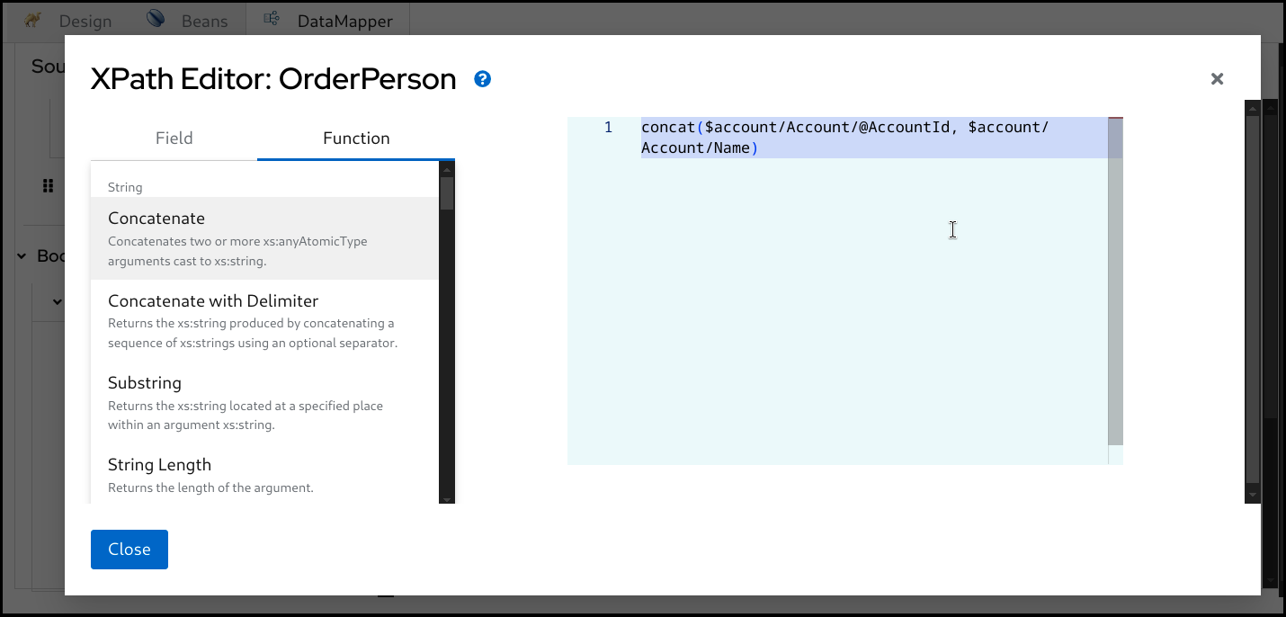 datamapper xpath functions dnd