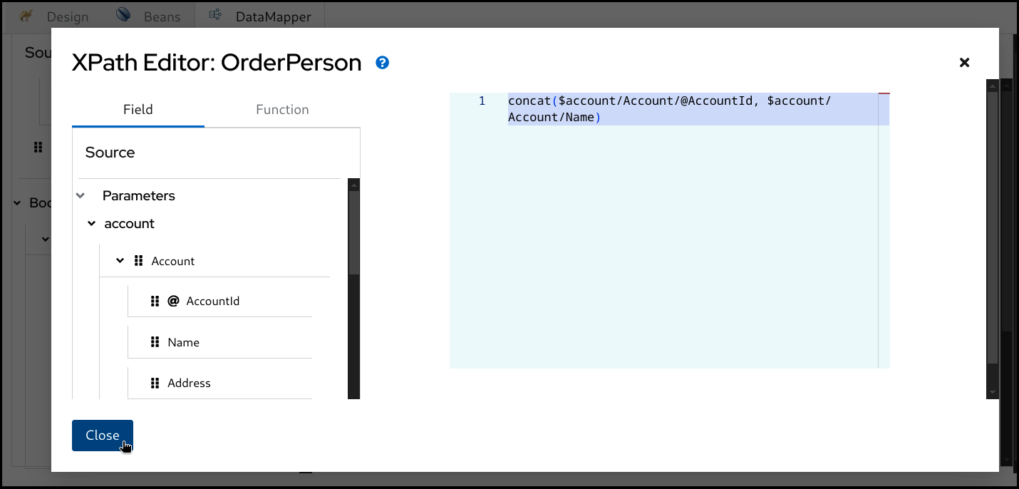 datamapper xpath close