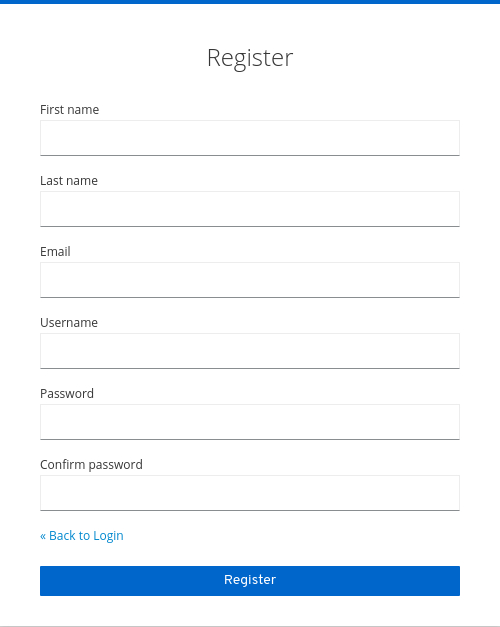 registration form