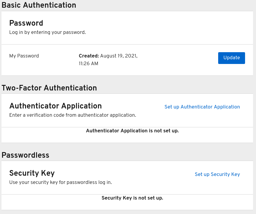 Signing In With Security Key