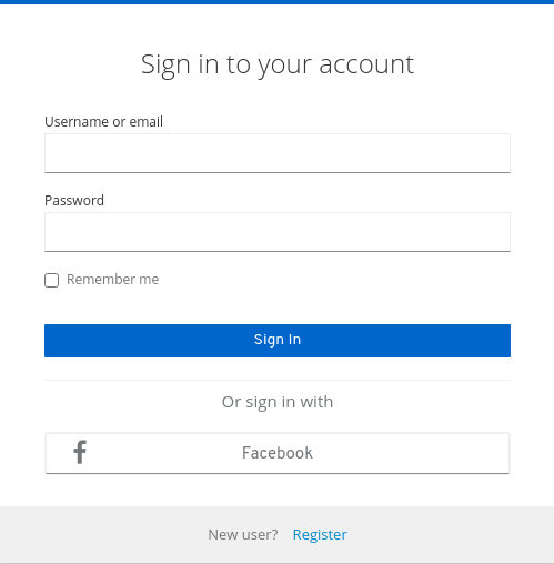 identity provider login page