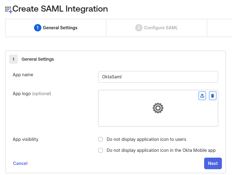 Okta SAML 一般設定