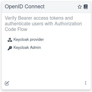 Dev UI OpenID Connect のカード