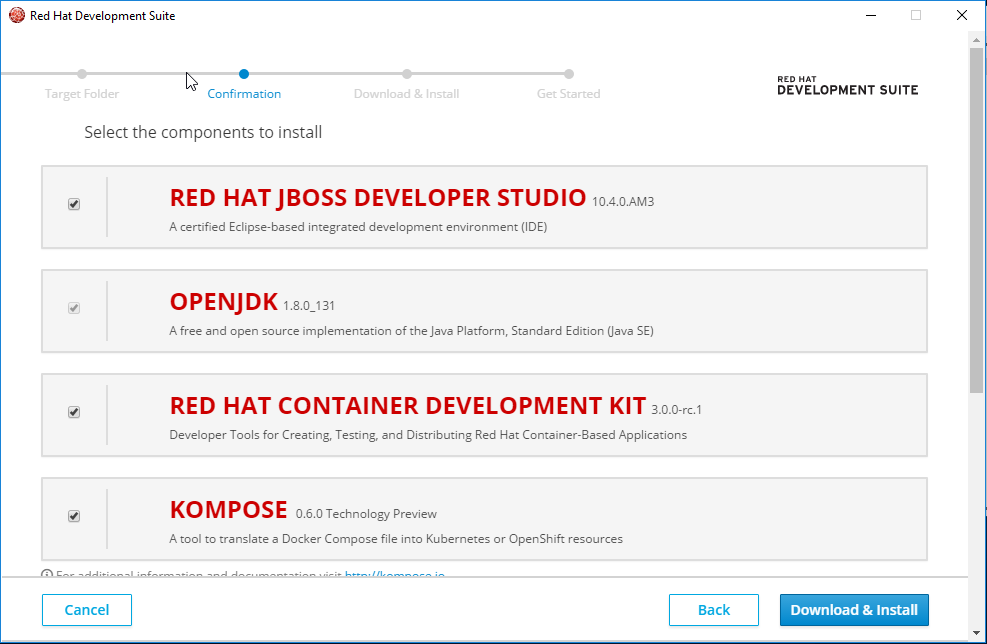 red hat development suite