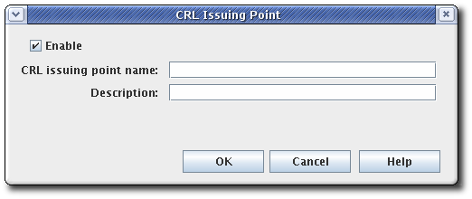 CRL Issuing Point Editor